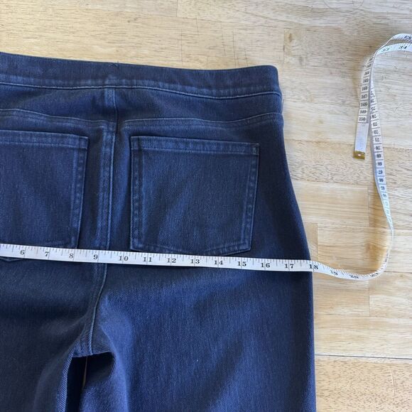 Spanx Jean-ish Capri Crop Jeggings Leggings Shaping Dark Wash 20018R Large EUC - Picture 10 of 12